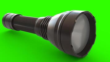 LED Torch Light with green background photo