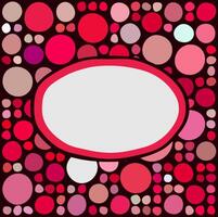 Frame with random colored circles vector
