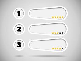 Infographics with menu items and rating vector
