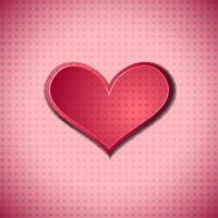 Heart on dotted surface vector