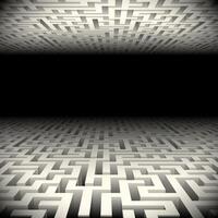 Abstract labyrinth in the darkness vector