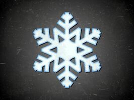 Aged card with snowflake vector