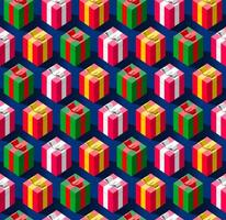 Seamless pattern with gift boxes for holidays vector
