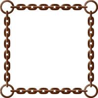 Rusty chain frame vector