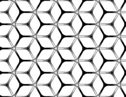 Rough drawing styled futuristic hexagonal grid vector