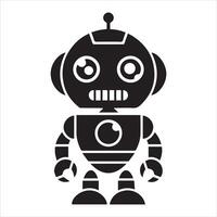 Modern robot icon trendy flat design on white background vector