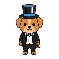 Wondrous woofs A cute dog's enchanting magic show vector