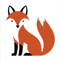 Elegant red Fox illustration vector