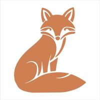 Elegant red Fox illustration vector