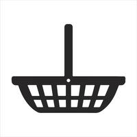 Simple illustration of an empty picnic basket for outdoor dining projects vector