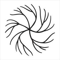 top view tree, hand drawing. architectural ink image. vector