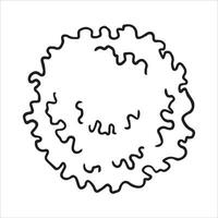 Top view. Hand drawing of tree. Architectural ink image. vector