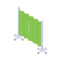 Medical partition screen used for privacy and patient separation vector