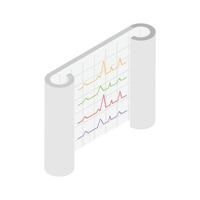 Medical heart rate chart for tracking and monitoring cardiac health vector