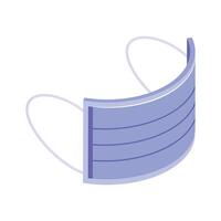 Protective face mask, ready to use icon vector