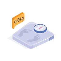 Digital weighing scale for monitoring body weight and health vector