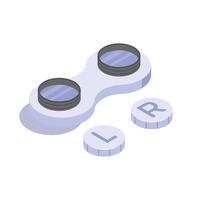 Contact lenses with left and right indicators for vision correction vector