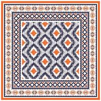 Square Abstract Geometric Scarf Print Pattern with Exotic Background, Ready for Work vector