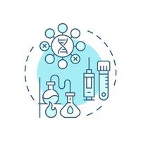 Antigen design and production soft blue concept icon. Antibody discovery stage. Biotechnology concept. Round shape line illustration. Abstract idea. Graphic design. Easy to use in article vector
