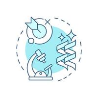 Antibody target validation soft blue concept icon. Antibody discovery stage. Laboratory research. Round shape line illustration. Abstract idea. Graphic design. Easy to use in article vector