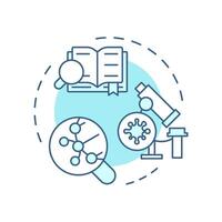 Antibody hit discovery soft blue concept icon. Antibody research stage. Drug development. Biotechnology. Round shape line illustration. Abstract idea. Graphic design. Easy to use in article vector