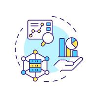 Competitive technical intelligence multi color concept icon. Reverse engineering application. Market research. Round shape line illustration. Abstract idea. Graphic design. Easy to use in article vector