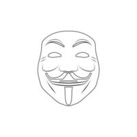 Anonymous mask on a white background vector