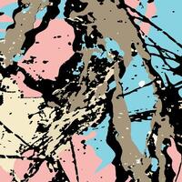 Abstract painting with splatters and paint vector