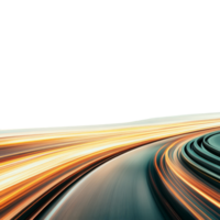 Abstract Motion Blur on Curved Road at Night png