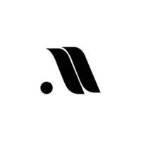 A letter logo with two lines and 1 dot,A Letter logo for business,simple letter a logo template set vector