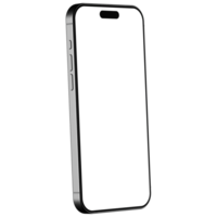 Mockup template for of white titanium smartphone. Isometric style view, and without background. png