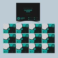 Business Corporate Desk or table calendar design template 2025 minimal design template vector