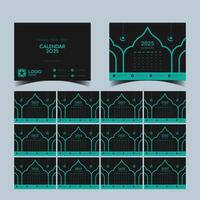 Elegant Desk calendar template for new year vector