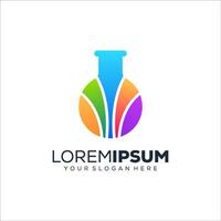 Abstract lab logo design vector