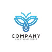 Abstract butterfly logo design vector