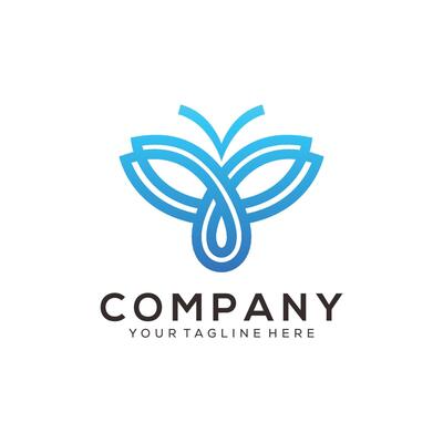 Abstract butterfly logo design