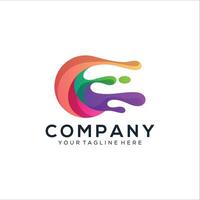 Colorful abstract circle logo design vector