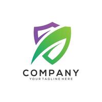 Abstract shield logo design vector