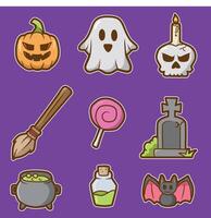 Sticker set Halloween for your design vector
