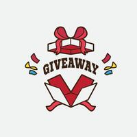box with giveaway text good for design vector