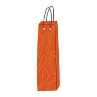 paper bag. Paper shopping bag isolated on white background. Flat style. vector