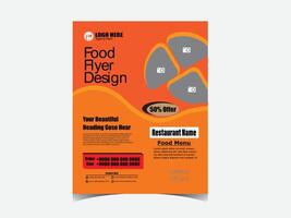 food flyer design template vector