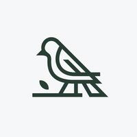 abstract bird line logo design vector