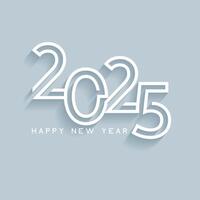 Happy New Year background with minimal text design vector