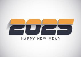 Happy New Year background with modern text design vector