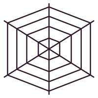 Purple spider web flat icon isolated on white background. vector
