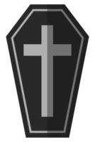 Coffin flat icon design isolated on white background. vector