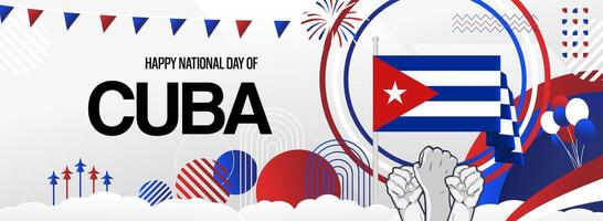 Cuba National Day wide template design vector