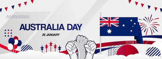Creative Australia Day Banner. Attractive poster for Australia National Day can also be used as greeting cards, music festivals to sporting events. vector
