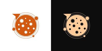 Mars planet icon logo moon space galaxy vector